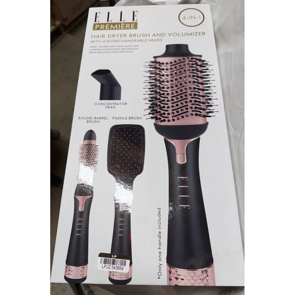 ELLE Premiere 4-in-1 Hair Dryer brush & Volumizer With 4 Heads - Picture 2 of 4